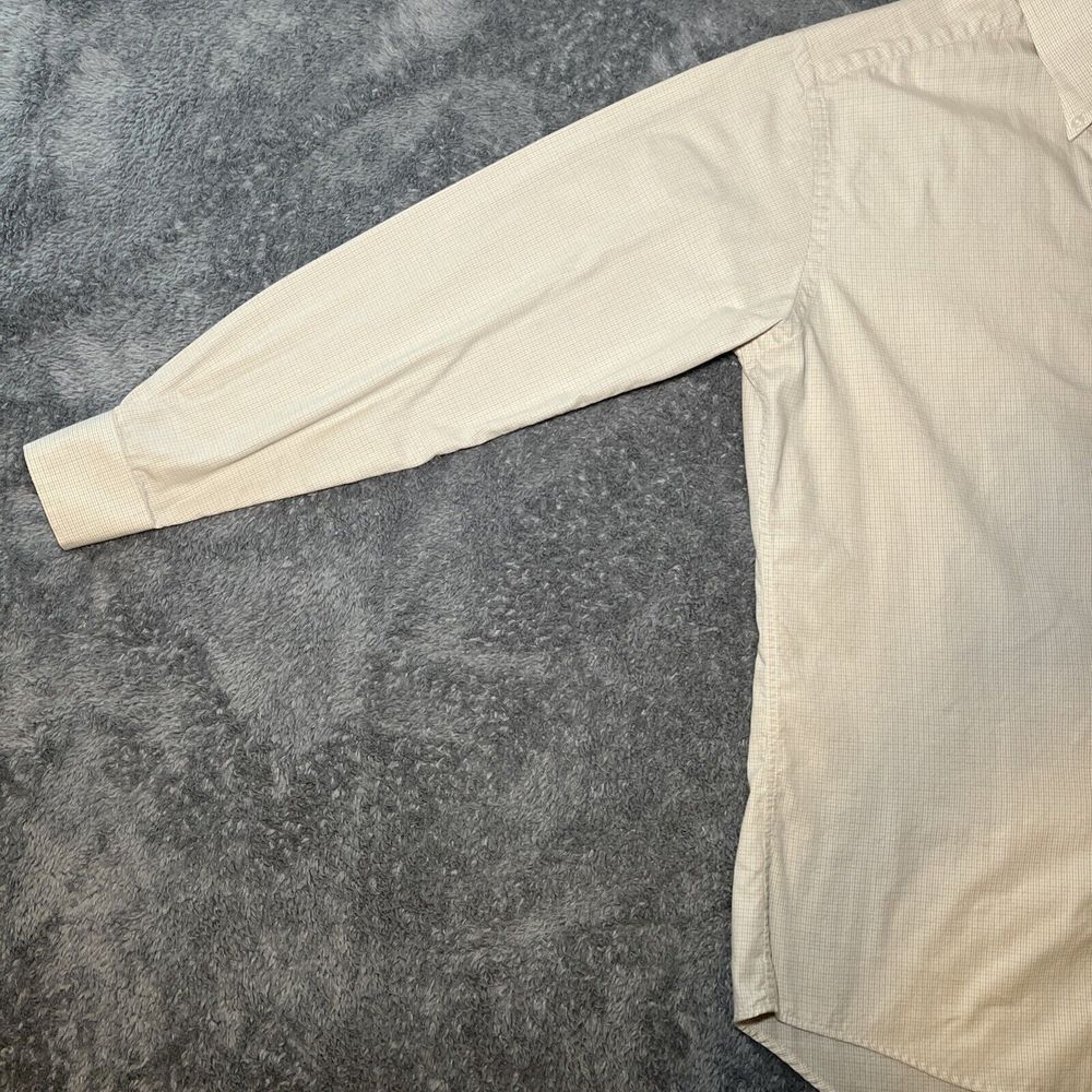Barrington Mens Shirt Size 15.5 (32/33) Button Up Long Sleeve White Brown Shirt - Picture 12 of 16